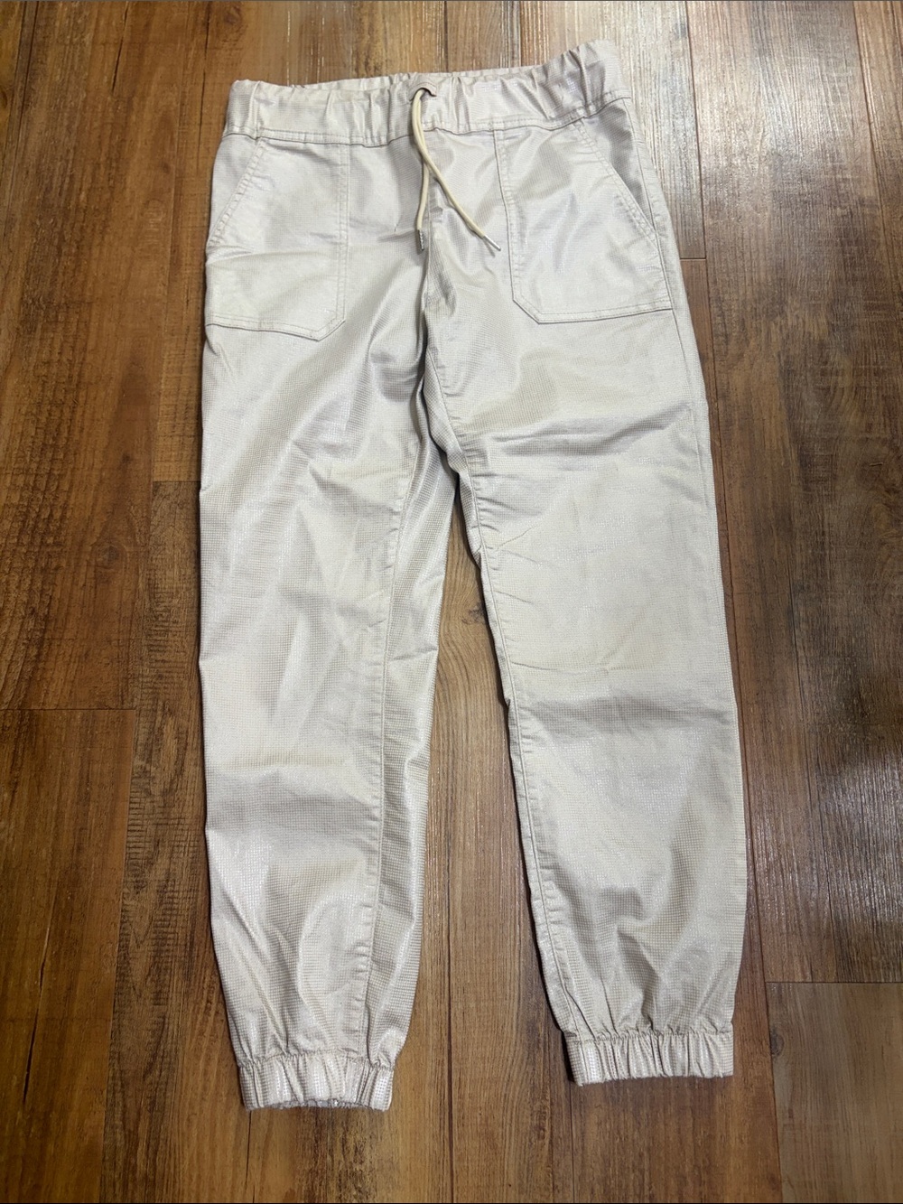 Flog neutral beige drawstring waist joggers size 30